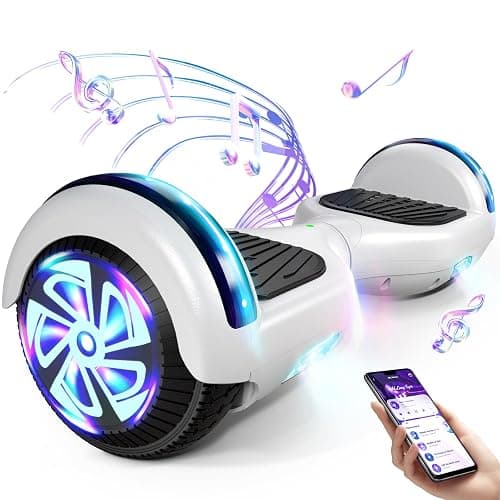 Scooter with Bluetooth Corlorful LED Lights, 6.5" Wheels, Dual 300W Motor Scooter for Kids Girls Boys Adults, All Ages thumbnail 7