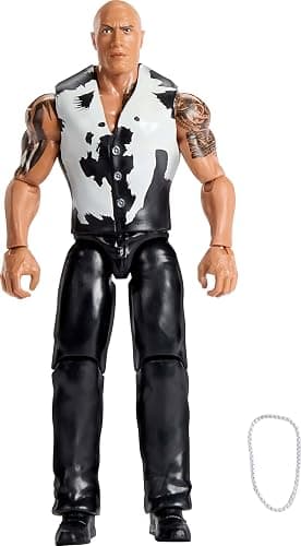 Mattel WWE The Rock Action Figure, Main Event Series #156, 6-inch Collectible Superstar with 14 Articulation Points & Life-Like Look - Image 1