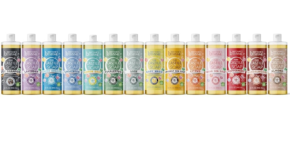 Brittanie’s Pure Castile Liquid Soap Refill, Unscented, 32 Ounce Pack of 2 | Dish Soap, Hair & Body, Home, Gentle and Pure, Made with Natural Luxurious Oils, Vegan & Gluten Free Non-GMO thumbnail 8