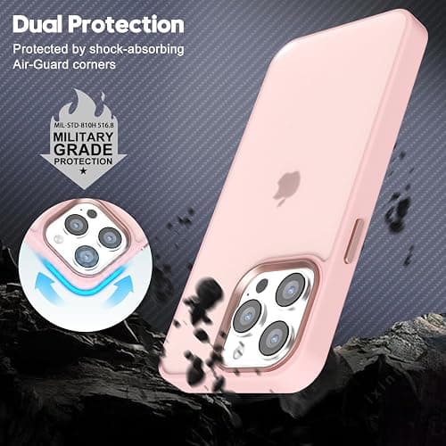 oakxco for iPhone 14 Pro Case Matte Clear, Translucent 14 Pro Phone Case, Anti-Fingerprint Frosted Hard Plastic & Soft Silicone Bumper, Slim Thin Smooth Cover for Men Women, Light Pink - Pink - 14 Pro thumbnail 5