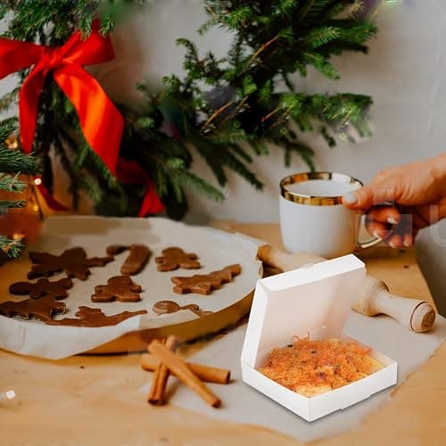 WANGDEFA 50 PCS 3.5 x 3.5 Inch Mini Pizza Boxes Square Cardboard Mini Pizza Box for Celebrations Party Favors Christmas Birthdays Valentines Day Weddings thumbnail 5
