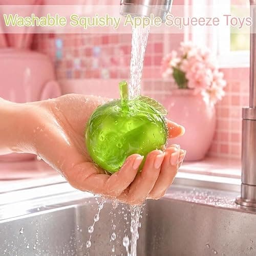2PCS Apple Squishy Toys, Slow Rising Squishy Fidget Toys, Sugar Squish y Apple Fidget Squish y Fruit Squish y Sensory Toy Gift for Kids Adults thumbnail 6