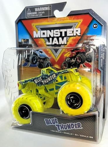 Monster Jam 2024 Spin Master 1:64 Diecast Truck Series 34 (Blue Thunder Over Charged) - Image 1