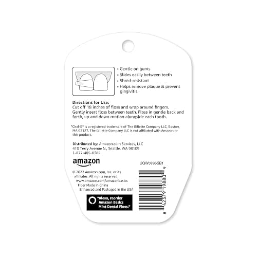Amazon Basics Extra Comfort Mint Dental Floss, 40 m (Pack of 6) thumbnail 2