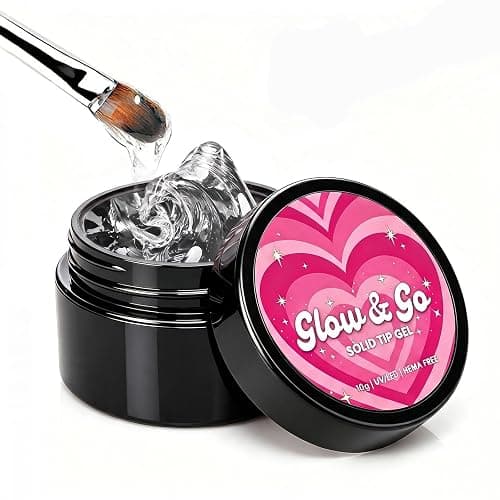 Glow and Go Nail Glue - 10g Nail Glue for Press Ons, Solid Nail Glue Gel for Nails, LED Lamp for Acrylic Nails Tips (1pc) - Image 1