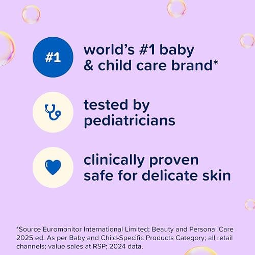 Johnson's Bedtime Baby Bath with Soothing NaturalCalm Aromas, Hypoallergenic & Tear-Free Liquid Baby Bath Formula, No Parabens, Sulfates, Dyes, or Phthalates, 27.1 fl. oz thumbnail 7