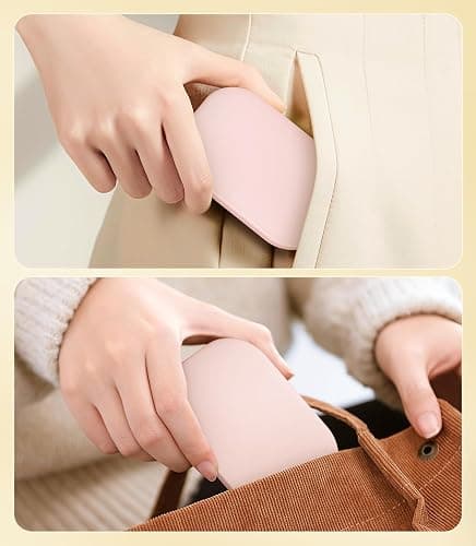 Gospire Lighted Travel Makeup Mirror with Light and Magnification 1X/3X, Stepless Dimming and 3 Color Adjustable Lights, Rechargeable Battery and Compact Size for Purse and Portable Use - Light Pink thumbnail 7