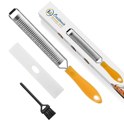 OIM Omiiomio Lemon Zester & Heavy Duty Cheese Grater & Vegetable Grater — Parmesan Cheese Lemon, Garlic, Nutmeg, Chocolate, Fruits, Vegetables, Ginger - Cheese Shredder & Stainless Steel Grater - Image 1