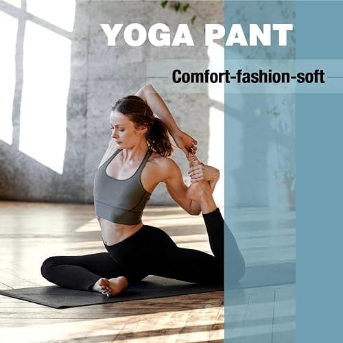 SINOPHANT High Waisted Leggings with Pockets Women, Full Length Capri Buttery Soft Stretchy Yoga Pants thumbnail 5