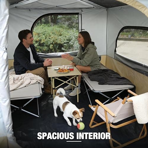 REDCAMP Canopy Camping Tent for Pop Up Canopy Tent, Inner Tent Converts Straight Leg 10'x10' or 10'x20' Canopy into Camping Tent, Fits 4-6 Person(Frame/Shelter NOT Included) thumbnail 6