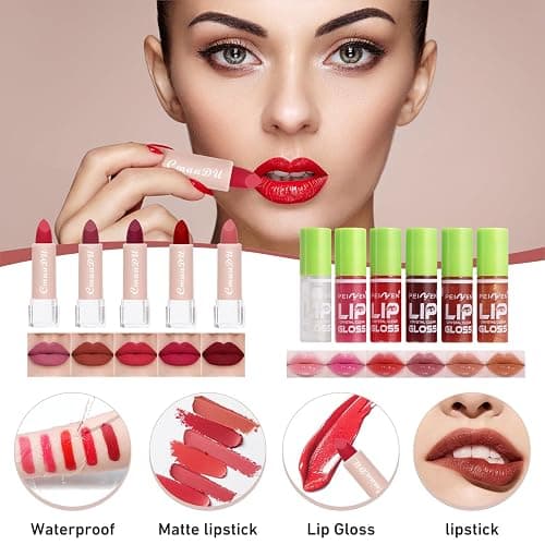 All In One Makeup Kit, Travel Makeup Kit, Makeup Gift Set, Makeup Kit for Women Full Kit, Makeup Bundle Includes Foundation Eyeshadow Palette Lipstick Eyeliner Mascara Contour Stick Cosmetic Brush Set thumbnail 6