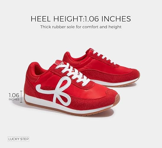 LUCKY STEP Women's Fashion Sneakers Trendy Stylish Low Top Classic Retro Casual Ladies Comfortable Running Walking Shoes thumbnail 3