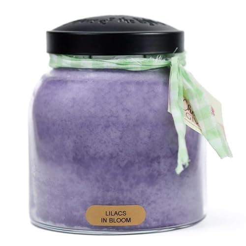 A Cheerful Giver — Lilacs In Bloom - 34oz Papa Scented Candle Jar with Lid - Keepers of the Light - 155 Hours of Burn Time, Gift Candle, Violet - Image 1