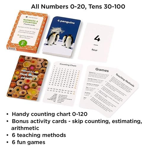 Award-Winning Flash Cards for Preschool & Kindergarten – 5-Deck Set, 180 Jumbo Cards – Learn Alphabet, Numbers, Colors, Shapes, First Words, Opposites & Rhyming – for Kids Ages 2–5 thumbnail 7