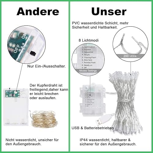 KASZOO 12 Stück künstlich Efeugirlande Efeu, Künstliches Hängend Efeu mit 200 LED-Licht,für Hochzeit Party Garten Wohnung Balkon thumbnail 5