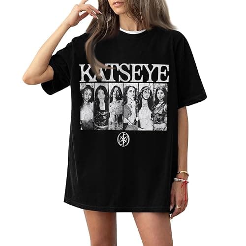 Graphic Tees for Women Katseye Shirt Crewneck Short Sleeve Tops Katseye Merch for Fans - Image 1