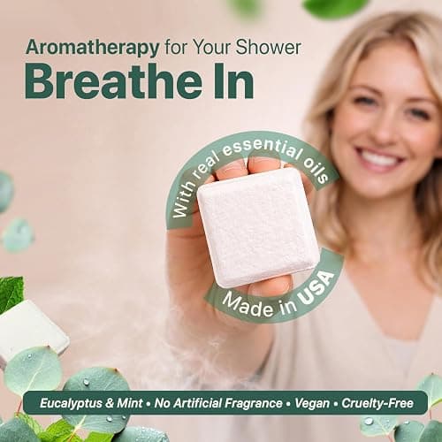Shower Steamers Aromatherapy - USA Made with Natural Ingredients & Eucalyptus Essential Oil, Mothers Day Gifts for Mom, Large Shower Bombs, Relaxation Spa Gifts for Women & Men, Unique Self Care Gifts thumbnail 2