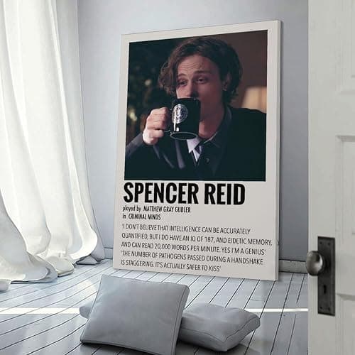 RCIDOS Matthew Gray Gubler Poster Criminal Minds Spencer Reid Poster (11) Canvas Painting Posters And Prints Wall Art Pictures for Living Room Bedroom Decor 12x18inch(30x45cm) Frame-style thumbnail 3