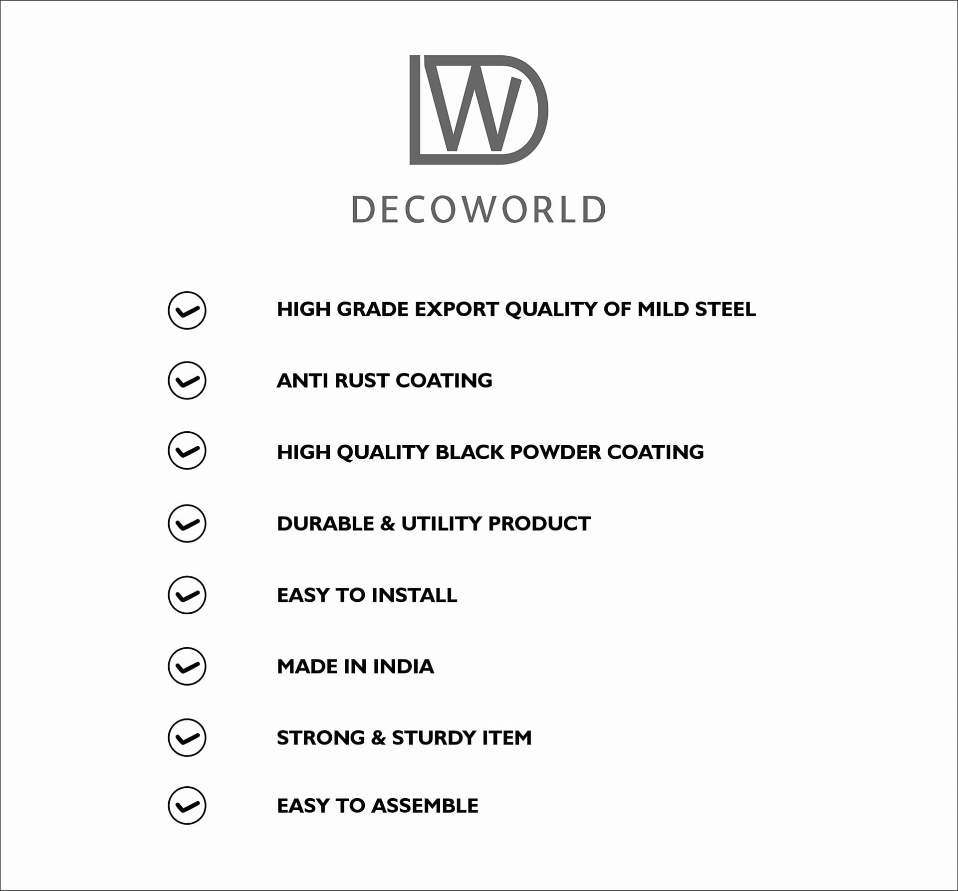 DECOWORLD || 3 Tier Premium Microwave & OTG Stand || Mutiple Platforms for Extra Storage with Hooks and Wheels|| Kitchen Oven Rack thumbnail 8