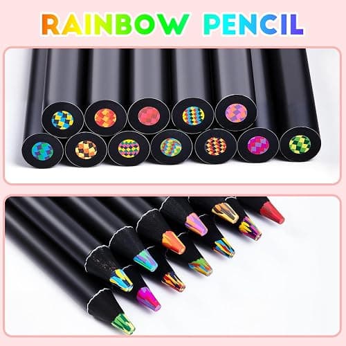 Karuamodomi 12 Rainbow Colored Pencils Set,Art Supplies,Teen Girl Gifts Trendy Stuff,Party Favors Arts and Crafts for Kids Ages 4-12,Coloring Pencil for Adult Coloring Book,Drawing & Sketch Pencil thumbnail 7