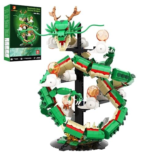 JMBricklayer Dragon Building Set for Adults 70134, Lighting Dinosaur Collectible Model to Build,Ideal Divine Dragon Building Blocks Model with Display Stand, Christmas Birthday Gifts for Adult - Image 1