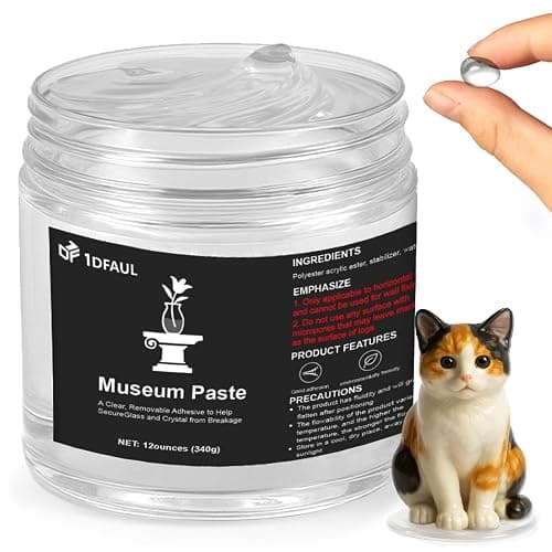 1DFAUL 12 oz Exhibits Fix Gel for Museum, Removable Museum Paste Putty Wax | Clear, Reusable & No Residue, Fixed Collection Artifacts and Decorations to Prevent Vibration, Falling - Image 1
