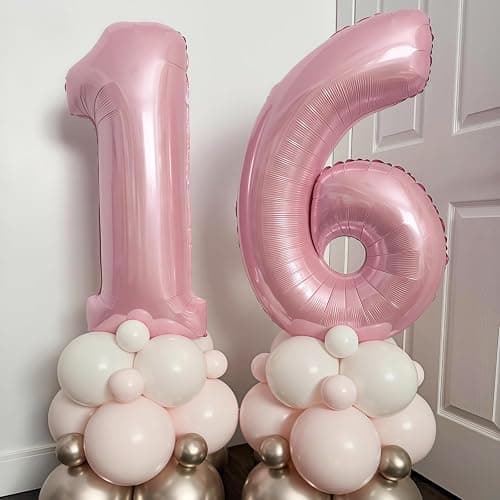 11 Balloon Number Birthday, Giant Light Pink Number 1 & 1 Helium Foil Balloon for Girls 11th Birthday, Pastel Pink 40'' Self Inflating Mylar 11 Balloon for Women Anniversary Party Decorations Supplies thumbnail 6