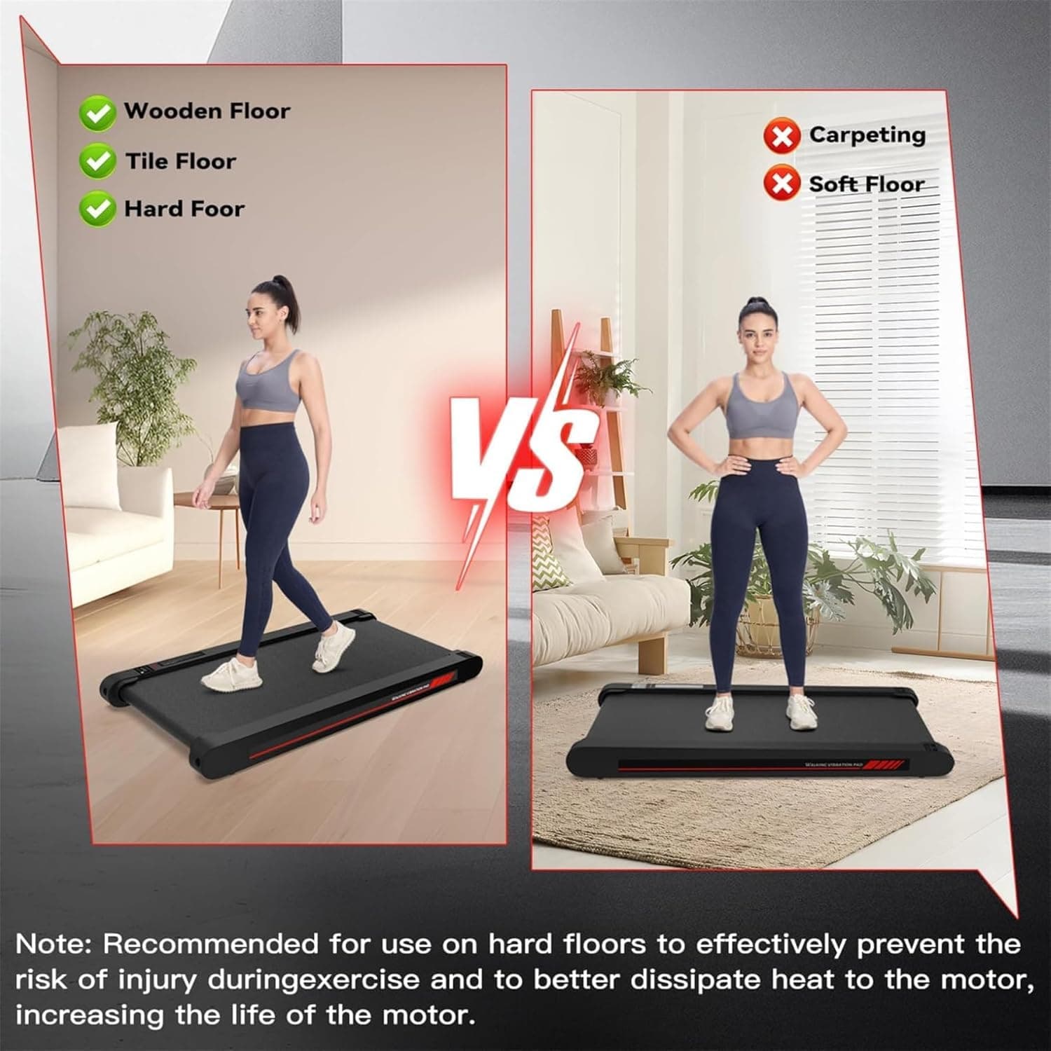 Sperax 3 in 1 Walking Vibration Pad, Under Desk Treadmill with APP, Portable Treadmills for Home, Walking Pad Treadmill with Remote Control thumbnail 7