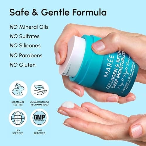 MAREE Face Moisturizer Retinol DD Cream for Face - Daily Wrinkle Cream for Women - Anti Aging Face Cream - Facial Moisturizer with Collagen - Crema Hidratante Para la Cara for Skin Tightening thumbnail 10