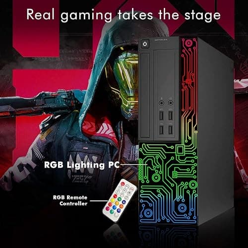 Dell RGB Gaming Desktop PC Computer, Intel Core i5 CPU, GeForce GT 1030 2G, 16GB RAM, 512GB SSD, 24 Inch HDMI Monitor, RGB Keyboard & Mouse & Headset, WiFi, Windows 11 Pro (Renewed) thumbnail 4