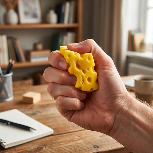 2 Squeeze Cheese Stress Relief Set, Giant Cheese Squishy Sensory Tools for Office and Home Use, 5 cm Soft Squishy Cheese Collection for Desk Decor and Focus Enhancement thumbnail 2