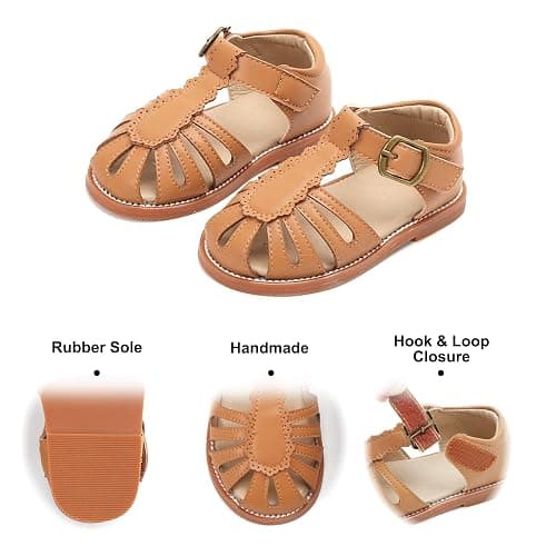 Felix & Flora Toddler Girls Sandals Soft Rubber Princess Flat Shoes Summer Flower Girl Shoes thumbnail 5