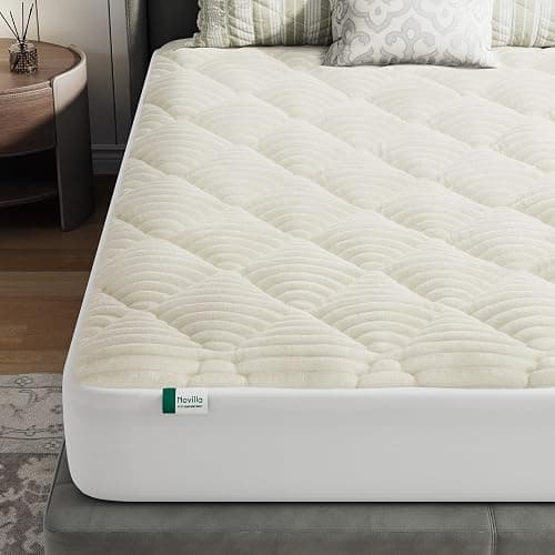 Novilla Fleece Mattress Topper Full, Warm Sherpa Mattress Pad, Cloud-Like Soft Bed Cover for Winter, Deep Pocket fits up to 21", Machine Washable thumbnail 7