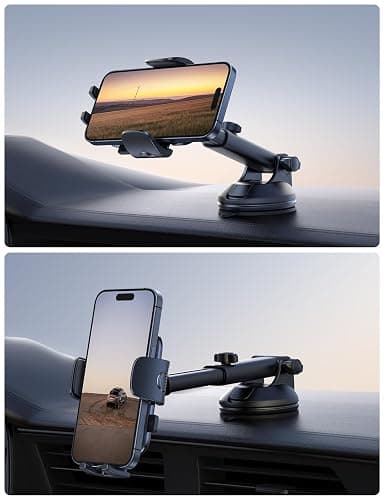Lamicall Car Phone Holder - [Strongest Military-Grade Suction Cup] 360° Rotation Phone Holders for Your Car Quick Release Adjustable Phone Mount for Car Dashboard for iPhone 17 16 Pro Max Galaxy Truck thumbnail 7