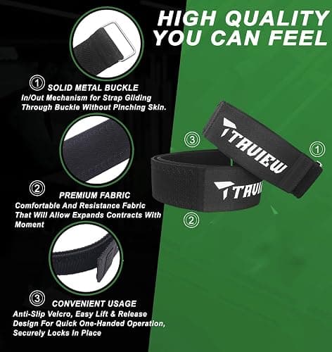 Occlusion Bands for Women Glutes & Hip Building, Blood Flow Restriction Bands BFR Bundle Booty Bands, Best Fabric Resistance Bands for Exercising Your Butt, Squat, Thigh, Fitness - Black thumbnail 2