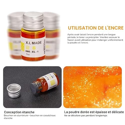 AOKUY – Lot de 12 encres de calligraphie colorées Pour écriture, dessin, journal thumbnail 4