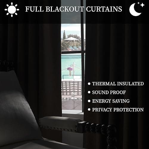 Cniuyhi Chocolate Brown Faux Linen Total Blackout Pleated Curtains 120 Inches Long 1 Panel 10ft Length Back Tab Drapes Heavy Thermal Insulated Patio Door Drapes for Living Room Pinch Pleat 40” x 120” thumbnail 4