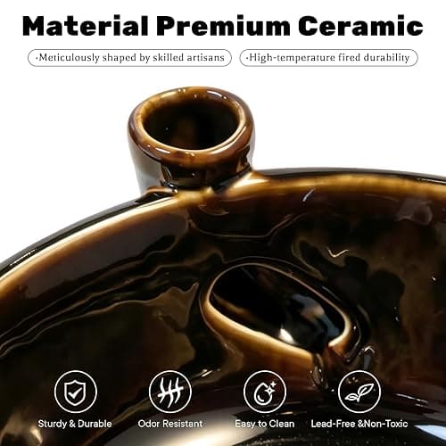 Ceramic Berry Washing Bowl with Auto-Spin Swirl Drainage | Self-Rinsing Fruit Bowl, Multi-Functional Berry Colander for Strawberries, Blueberries, and Grapes thumbnail 5