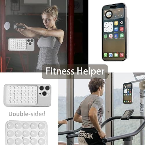 HZZADZXW Silicone Suction Phone Case Mount - Universal Compatibility for iPhone & Android Devices - Hands-Free Accessory for Selfies & Tiktok Videos - Fun Fidget Toy Gift-White thumbnail 7