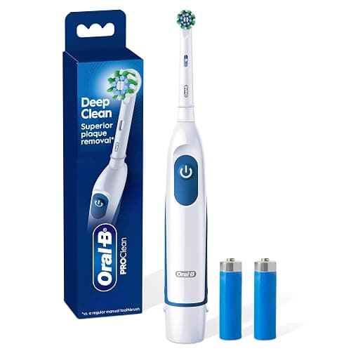 Oral-B Pro 100 3D White, Battery Toothbrush, White - Image 1
