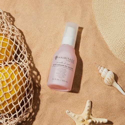 Hairitage Argan Oil Hair Oil Spray for Frizzy, Curly + Dry Damaged Hair - Lightweight Hair Oil Conditioner for Women + Men - Styling + Finishing + Control Flyaways - Moisturize + Repair Hair thumbnail 4