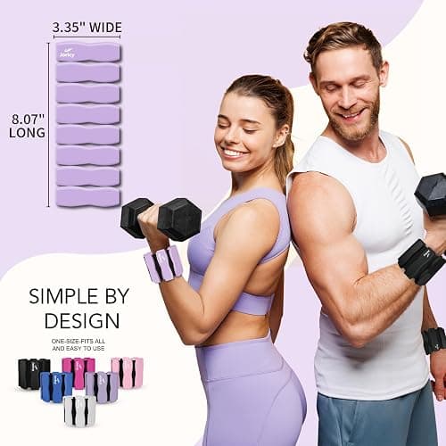 Wrist Ankle Weights for Women Men, Leg Arm Wrist Weights Bangles 1lb*2 1.5lb*2 2lb*2Wearable Weights Pilates Weighted Bracelet for Strength Training Walking Swimming Exercises Yoga Physical Therapy thumbnail 4