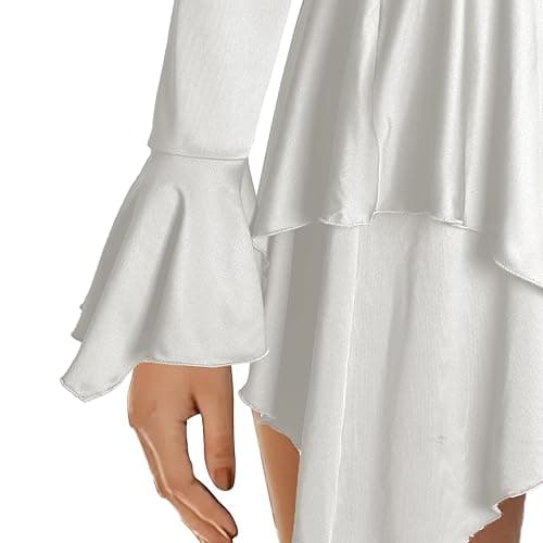 Usthirit Renaissance Fairy Dress Women's Gothic Off Shoulder Handkerchief Dress - XX-Large - Z3831wh thumbnail 5