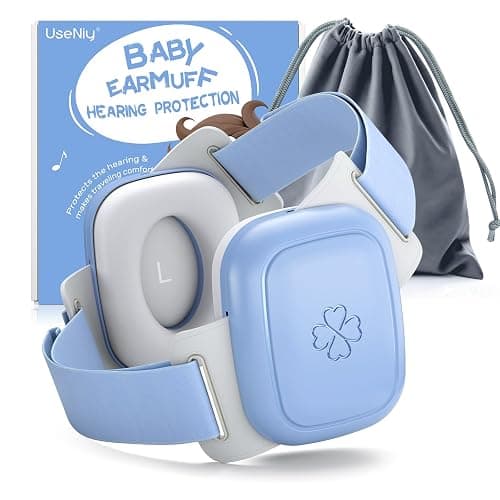 UseNiy Baby Ear Protection for Infants and Toddlers (3 to 48 Months) - Safe fit & Comfort Earmuffs- 25dB Noise Cancelling Headphones for Travel, Airplanes, Concerts - Blue - Image 1