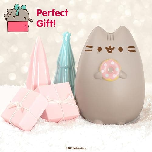 Hamee Pusheen Cat Slow Rising Cute Jumbo Squishy Toy (Bread Scented, 6.3 inch) [Birthday Gift Bags, Party Favors, Gift Basket Filler, Stress Relief Toys] - Pusheen with Donut thumbnail 3