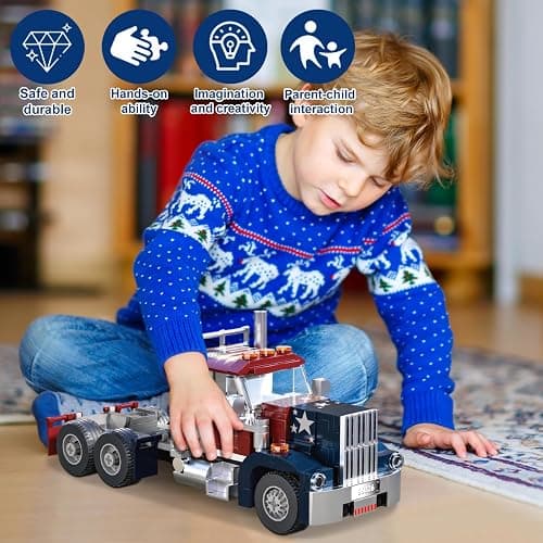 APENGBAOL Semi Truck Building Sets，City Tow Truck Toy Building Block Set for Adults and Boys（268PCS） thumbnail 7