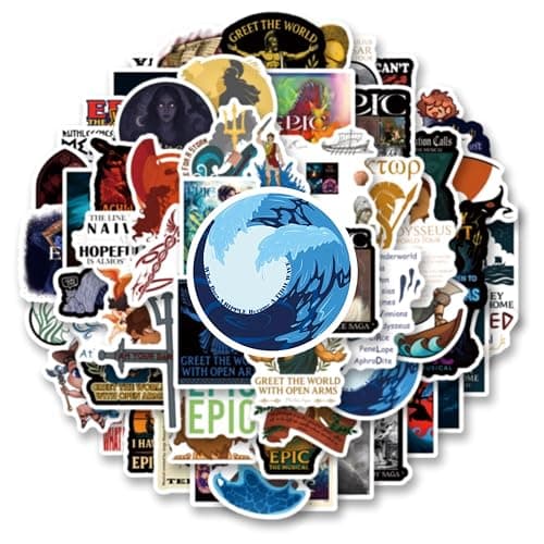 63pcs Epic The Musical Pack, Aesthetic Vinyl Waterproof Sticker Decals for Water Bottle,Laptop,Phone,Skateboard,Scrapbooking,Bumper for Kids Teens Adults for Party Supply Decor Favor… thumbnail 9