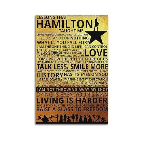 Lessons That Hamilton Taught Me Poster Education Poster Motivational Poster Poster Decorative Painting Canvas Wall Posters And Art Picture Print Modern Family Bedroom Decor Posters 12x18inch(30x45cm) - Image 1