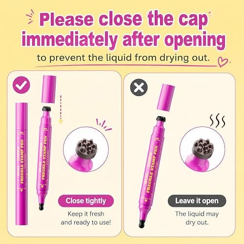 Dual-Ended Freckle Stamp Pen, Faux Freckles Makeup with Round Sponge Tip & Multi-Point Stamp, Waterproof Long Lasting Natural Freckle Pen for Beauty Marks, Face Makeup (02# Mousy Brown) thumbnail 8