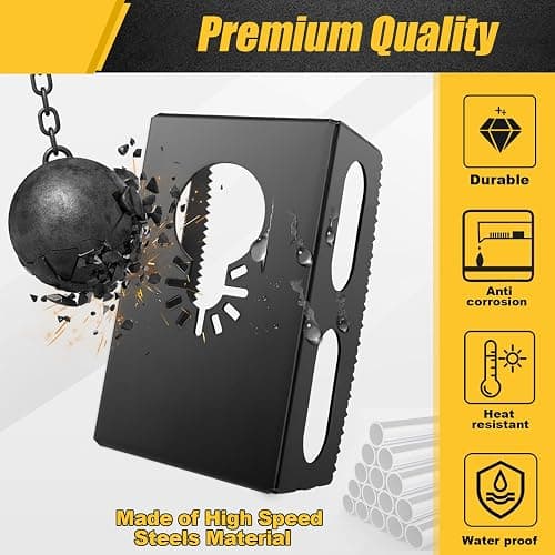 Upgrade 1 Pcs Square Slot Cutter Compatible for Dewalt 20V & Milwukee M18 Oscillating Multi-Tool to Cut-in Single Gang Wall Boxes,Outlet Cutter for Drywall,Efficient Carving Tool,Square-Shaped,Black thumbnail 5